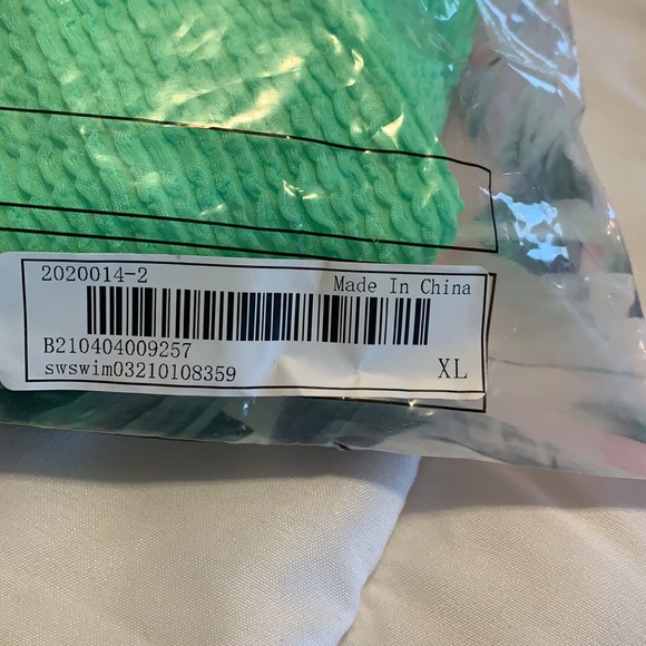 🆕 Neon green ribbed high waisted swim bottoms - Picture 4 of 4